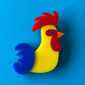 FRENCH ROOSTER Acrylic Brooch